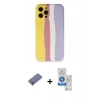 MARSİLYAN™- iPhone 12 Pro Max Kılıf Yadigar Çizgi - Şeffaf Royal Nano Ekran Koruyucu + Metal Kamera Lens Koruma Cam - GD