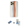 MARSİLYAN™- iPhone 12 Pro Max Kılıf Yadigar Çizgi - Şeffaf Royal Nano Ekran Koruyucu + Shine Kamera Lens Koruma Cam - GD