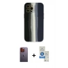 MARSİLYAN™- iPhone 12 Pro Max Kılıf Yadigar Çizgi - Şeffaf Royal Nano Ekran Koruyucu + Neon Fosforlu Kamera Lens - TU