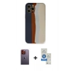 MARSİLYAN™- iPhone 12 Pro Max Kılıf Yadigar Çizgi - Şeffaf Royal Nano Ekran Koruyucu + Neon Fosforlu Kamera Lens - TU