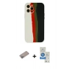 MARSİLYAN™- iPhone 12 Pro Max Kılıf Yadigar Çizgi - Şeffaf Royal Nano Ekran Koruyucu + Shine Kamera Lens Koruma Cam - SABE