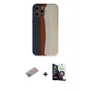 MARSİLYAN™- iPhone 12 Pro Max Kılıf Yadigar Çizgi - Şeffaf Temperli Cam Ekran Koruyucu + Sierra Blue Shine Kamera Lens Koruma Cam