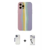 MARSİLYAN™- iPhone 12 Pro Max Kılıf Yadigar Çizgi - Şeffaf Uv Polymer Nano Ekran Koruyucu + Shine Kamera Lens - LT