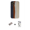 MARSİLYAN™- iPhone 12 Pro Max Kılıf Yadigar Çizgi - Şeffaf Uv Polymer Nano Ekran Koruyucu + Sierra Blue Shine Kamera Lens Koruma Cam