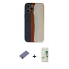 MARSİLYAN™- iPhone 12 Pro Max Kılıf Yadigar Çizgi - Siyah 20D Premium Cam Ekran Koruyucu + Metal Kamera Lens Koruma Cam - GD
