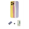 MARSİLYAN™- iPhone 12 Pro Max Kılıf Yadigar Çizgi - Siyah 20D Premium Cam Ekran Koruyucu + Metal Kamera Lens Koruma Cam - GD