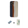 MARSİLYAN™- iPhone 12 Pro Max Kılıf Yadigar Çizgi - Siyah 20D Premium Cam Ekran Koruyucu + Shine Kamera Lens Koruma Cam - GI