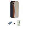 MARSİLYAN™- iPhone 12 Pro Max Kılıf Yadigar Çizgi - Siyah 20D Premium Cam Ekran Koruyucu + Shine Kamera Lens Koruma Cam - GD