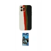 MARSİLYAN™- iPhone 12 Pro Max Kılıf Yadigar Çizgi - Siyah 34D Izgaralı Cam