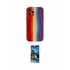 MARSİLYAN™- iPhone 12 Pro Max Kılıf Yadigar Çizgi - Siyah 34D Izgaralı Cam