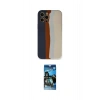 MARSİLYAN™- iPhone 12 Pro Max Kılıf Yadigar Çizgi - Siyah 34D Izgaralı Cam