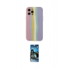 MARSİLYAN™- iPhone 12 Pro Max Kılıf Yadigar Çizgi - Siyah 34D Izgaralı Cam