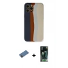 MARSİLYAN™- iPhone 12 Pro Max Kılıf Yadigar Çizgi - Siyah 360 Mat Full Body Arka Koruyucu + Shine Kamera Lens Koruma Cam - GD