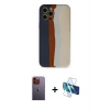 MARSİLYAN™- iPhone 12 Pro Max Kılıf Yadigar Çizgi - Siyah 3D Antistatik Seramik Nano Ekran Koruyucu + Neon Fosforlu Kamera Lens - TU
