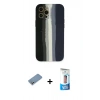 MARSİLYAN™- iPhone 12 Pro Max Kılıf Yadigar Çizgi - Siyah 5D Eko Cam Ekran Koruyucu + Shine Kamera Lens Koruma Cam - GS