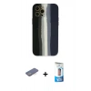 MARSİLYAN™- iPhone 12 Pro Max Kılıf Yadigar Çizgi - Siyah 5D Eko Cam Ekran Koruyucu + Renkli Kamera Lens Koruma Cam - MI
