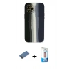 MARSİLYAN™- iPhone 12 Pro Max Kılıf Yadigar Çizgi - Siyah 5D Eko Cam Ekran Koruyucu + Shine Kamera Lens Koruma Cam - GD