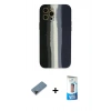 MARSİLYAN™- iPhone 12 Pro Max Kılıf Yadigar Çizgi - Siyah 5D Eko Cam Ekran Koruyucu + Shine Kamera Lens Koruma Cam - SH