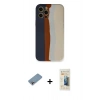 MARSİLYAN™- iPhone 12 Pro Max Kılıf Yadigar Çizgi - Siyah 6D Mat Seramik Hayalet Nano Ekran Koruyucu + Gökkuşağı Shine Kamera Lens Koruma Cam