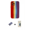 MARSİLYAN™- iPhone 12 Pro Max Kılıf Yadigar Çizgi - Siyah 6D Mat Seramik Hayalet Nano Ekran Koruyucu + Metal Kamera Lens Koruma Cam - GD