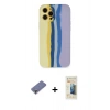 MARSİLYAN™- iPhone 12 Pro Max Kılıf Yadigar Çizgi - Siyah 6D Mat Seramik Hayalet Nano Ekran Koruyucu + Metal Kamera Lens Koruma Cam - GD