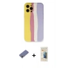MARSİLYAN™- iPhone 12 Pro Max Kılıf Yadigar Çizgi - Siyah 6D Mat Seramik Hayalet Nano Ekran Koruyucu + Metal Kamera Lens Koruma Cam - GD
