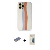 MARSİLYAN™- iPhone 12 Pro Max Kılıf Yadigar Çizgi - Siyah 6D Mat Seramik Hayalet Nano Ekran Koruyucu + Sarı Renkli Kamera Lens Koruma Cam