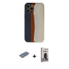 MARSİLYAN™- iPhone 12 Pro Max Kılıf Yadigar Çizgi - Siyah Bilvis Hayalet Cam Ekran Koruyucu + Renkli Kamera Lens Koruma Cam - YL