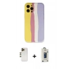 MARSİLYAN™- iPhone 12 Pro Max Kılıf Yadigar Çizgi - Siyah Bilvis Hayalet Cam Ekran Koruyucu + Shine Kamera Lens - GD