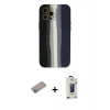 MARSİLYAN™- iPhone 12 Pro Max Kılıf Yadigar Çizgi - Siyah Bilvis Hayalet Cam Ekran Koruyucu + Shine Kamera Lens Koruma Cam - SABE
