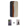 MARSİLYAN™- iPhone 12 Pro Max Kılıf Yadigar Çizgi - Siyah Bilvis Hayalet Cam Ekran Koruyucu + Neon Fosforlu Kamera Lens - YL
