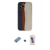 MARSİLYAN™- iPhone 12 Pro Max Kılıf Yadigar Çizgi - Siyah Joko 5D Cam + Shine Kamera Lens Koruma Cam - GI