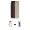 MARSİLYAN™- iPhone 12 Pro Max Kılıf Yadigar Çizgi - Siyah Joko 5D Cam + Shine Kamera Lens - LT