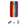MARSİLYAN™- iPhone 12 Pro Max Kılıf Yadigar Çizgi - Siyah Joko Magic 5D Cam + Shine Kamera Lens Koruma Cam - GD