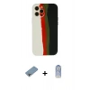 MARSİLYAN™- iPhone 12 Pro Max Kılıf Yadigar Çizgi - Siyah Joko Magic 5D Cam + Shine Kamera Lens Koruma Cam - GI