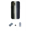 MARSİLYAN™- iPhone 12 Pro Max Kılıf Yadigar Çizgi - Siyah Joko Magic 5D Cam + Shine Kamera Lens Koruma Cam - SH