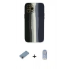MARSİLYAN™- iPhone 12 Pro Max Kılıf Yadigar Çizgi - Siyah Joko Magic 5D Cam + Shine Kamera Lens Koruma Cam - GI