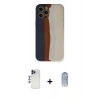 MARSİLYAN™- iPhone 12 Pro Max Kılıf Yadigar Çizgi - Siyah Joko Magic 5D Cam + Shine Kamera Lens - LT
