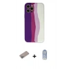 MARSİLYAN™- iPhone 12 Pro Max Kılıf Yadigar Çizgi - Siyah Joko Magic 5D Cam + Shine Kamera Lens Koruma Cam - SABE