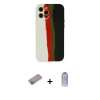MARSİLYAN™- iPhone 12 Pro Max Kılıf Yadigar Çizgi - Siyah Joko Magic 5D Cam + Shine Kamera Lens Koruma Cam - SABE