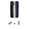 MARSİLYAN™- iPhone 12 Pro Max Kılıf Yadigar Çizgi - Siyah Joko Magic 5D Cam + Shine Kamera Lens Koruma Cam - SABE