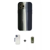 MARSİLYAN™- iPhone 12 Pro Max Kılıf Yadigar Çizgi - Siyah Joko Magic 5D Hayalet Cam + Shine Kamera Lens - LT