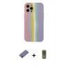 MARSİLYAN™- iPhone 12 Pro Max Kılıf Yadigar Çizgi - Siyah Joko Magic 5D Hayalet Cam + Metal Kamera Lens Koruma Cam - GD