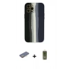 MARSİLYAN™- iPhone 12 Pro Max Kılıf Yadigar Çizgi - Siyah Joko Magic 5D Hayalet Cam + Renkli Kamera Lens Koruma Cam - SI