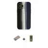MARSİLYAN™- iPhone 12 Pro Max Kılıf Yadigar Çizgi - Siyah Joko Magic 5D Hayalet Cam + Shine Kamera Lens Koruma Cam - SABE