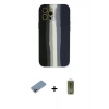 MARSİLYAN™- iPhone 12 Pro Max Kılıf Yadigar Çizgi - Siyah Joko Magic 5D Hayalet Cam + Shine Kamera Lens Koruma Cam - PE