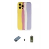 MARSİLYAN™- iPhone 12 Pro Max Kılıf Yadigar Çizgi - Siyah Joko Magic 5D Hayalet Cam + Shine Kamera Lens Koruma Cam - SH