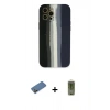 MARSİLYAN™- iPhone 12 Pro Max Kılıf Yadigar Çizgi - Siyah Joko Magic 5D Hayalet Cam + Shine Kamera Lens Koruma Cam - GD