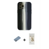 MARSİLYAN™- iPhone 12 Pro Max Kılıf Yadigar Çizgi - Siyah Mat Seramik Nano Ekran Koruyucu + Shine Kamera Lens Koruma Cam - GS