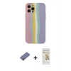 MARSİLYAN™- iPhone 12 Pro Max Kılıf Yadigar Çizgi - Siyah Mat Seramik Nano Ekran Koruyucu + Metal Kamera Lens Koruma Cam - GD